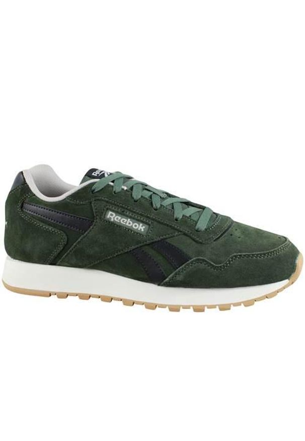 Buty do chodzenia męskie Reebok Glide. Kolor: zielony. Materiał: skóra. Szerokość cholewki: normalna. Sport: turystyka piesza
