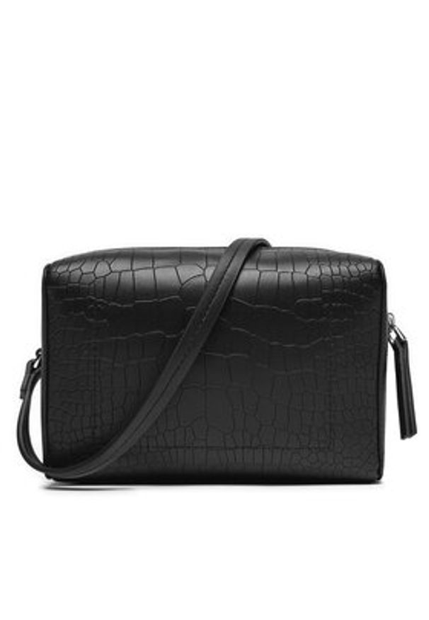 Calvin Klein Torebka Ck Daily Camera Bag_Croco K60K612140 Czarny. Kolor: czarny. Materiał: skórzane