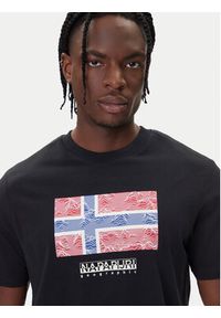 Napapijri T-Shirt S-Drapeau Ss NP0A891K Czarny Regular Fit. Kolor: czarny. Materiał: bawełna #3