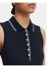 TOMMY HILFIGER - Tommy Hilfiger Sukienka codzienna 1985 Pleated WW0WW49621 Granatowy Regular Fit. Okazja: na co dzień. Kolor: niebieski. Materiał: syntetyk. Typ sukienki: proste. Styl: casual #5