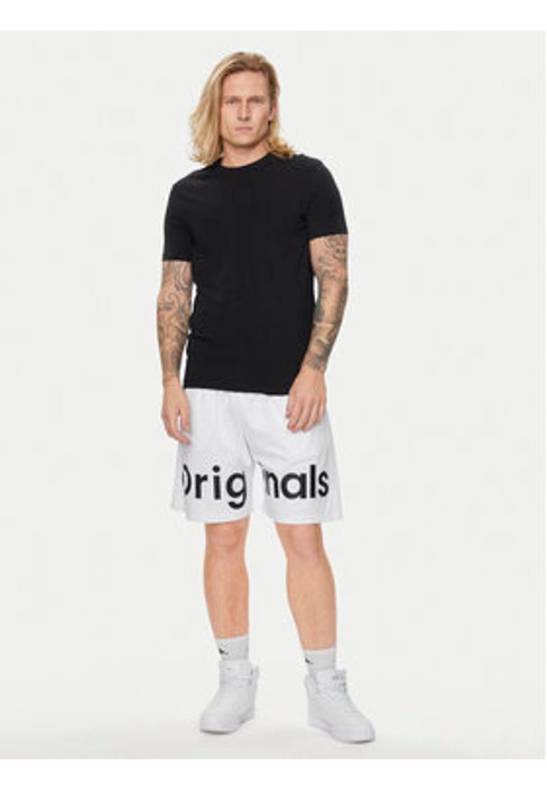 Jack & Jones Szorty sportowe Chicago 12253130 Biały Loose Fit. Kolor: biały. Materiał: syntetyk. Styl: sportowy
