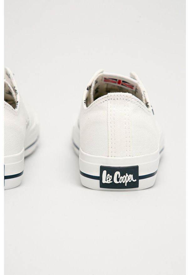 Lee Cooper - Tenisówki. Zapięcie: sznurówki. Kolor: biały. Materiał: guma