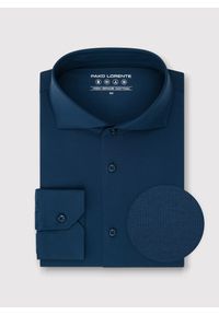 Pako Lorente - PAKO LORENTE – Granatowa koszula z dzianiny. Okazja: na co dzień. Kolor: niebieski, szary. Materiał: dzianina. Długość rękawa: długi rękaw. Długość: długie. Styl: casual #5