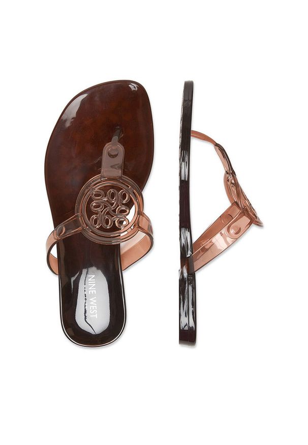 Japonki Nine West. Kolor: brązowy