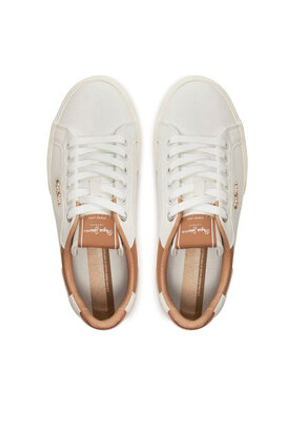 Pepe Jeans Sneakersy PLS31588 Biały. Kolor: biały. Materiał: skóra