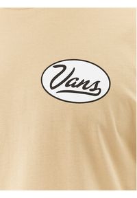 Vans T-Shirt Gas Station Logo Ss Tee VN0008FB Beżowy Classic Fit. Kolor: beżowy. Materiał: bawełna #4