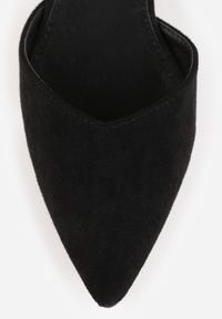 Renee - Czarne Czółenka Vices z Cyrkoniami i Wkładką ze Skóry Naturalnej Resiyana. Zapięcie: pasek. Kolor: czarny. Materiał: skóra. Wzór: aplikacja. Obcas: na obcasie. Wysokość obcasa: średni #4