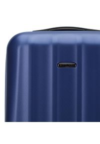 Wittchen - Duża walizka z polikarbonu fakturowana granatowa. Kolor: niebieski. Materiał: guma. Styl: klasyczny