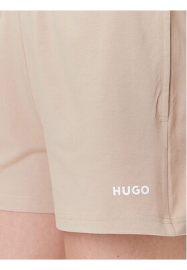 Hugo - HUGO Szorty sportowe 50490596 Beżowy Regular Fit. Kolor: beżowy. Materiał: bawełna