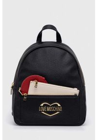 Love Moschino plecak damski kolor czarny mały wzorzysty. Kolor: czarny #1