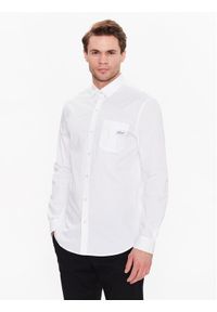 Guess Koszula M3GH62 W8BX1 Biały Slim Fit. Kolor: biały. Materiał: bawełna