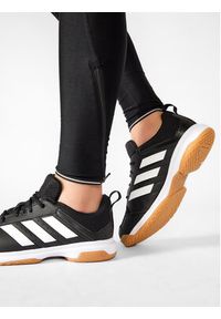 Adidas - adidas Buty halowe Ligra 7 M FZ4658 Czarny. Kolor: czarny. Materiał: skóra #3