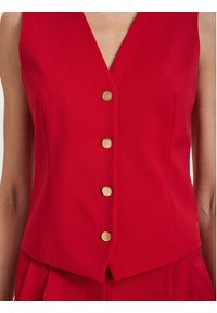 TOMMY HILFIGER - Tommy Hilfiger Kamizelka WW0WW48882 Czerwony Regular Fit. Kolor: czerwony. Materiał: syntetyk #4