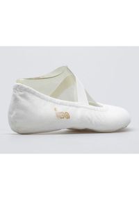 Baletki gimnastyczne Iwa W IWA300białe. Kolor: biały. Materiał: materiał, syntetyk, guma, zamsz. Szerokość cholewki: normalna. Styl: klasyczny, sportowy, elegancki