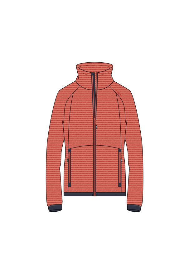 Bluza damska turystyczna CMP 34P3066. Kolor: pomarańczowy. Materiał: polar. Sport: turystyka piesza