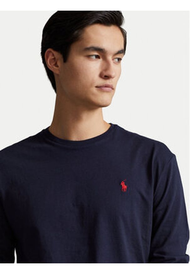 Polo Ralph Lauren Longsleeve Classics 710671468024 Granatowy Slim Fit. Typ kołnierza: polo. Kolor: niebieski. Materiał: bawełna. Długość rękawa: długi rękaw