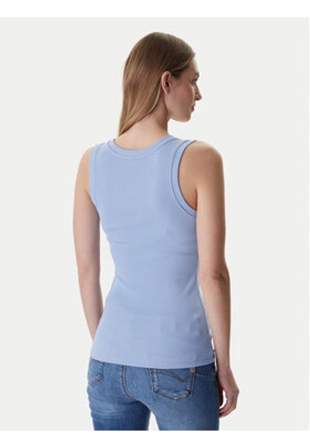 Fracomina Top FP26ST2001J40101 Błękitny Slim Fit. Kolor: niebieski. Materiał: bawełna