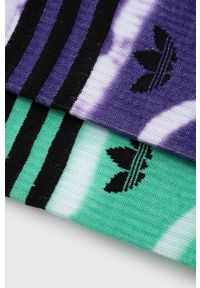 adidas Originals skarpetki (2-pack) HC9538 damskie kolor zielony HC9538-HIRGR/PURP. Kolor: zielony #2