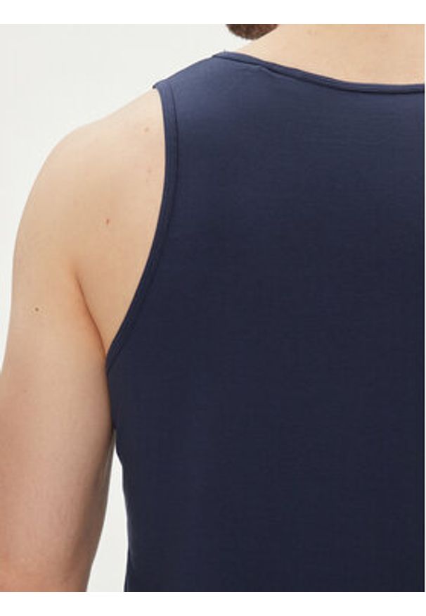 Guess Tank top U97M02 KCD31 Granatowy Regular Fit. Kolor: niebieski. Materiał: bawełna