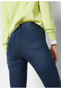 bonprix - Dżinsy ze stretchem, skinny, high waist, cropped. Stan: podwyższony. Kolor: niebieski #3