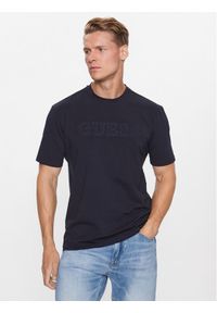 Guess T-Shirt Z2YI11 J1314 Granatowy Regular Fit. Kolor: niebieski. Materiał: bawełna