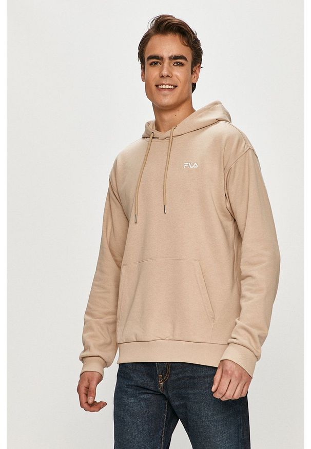 Fila - Bluza. Okazja: na co dzień. Kolor: beżowy. Wzór: aplikacja. Styl: casual
