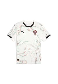 Puma - Męska koszulka wyjazdowa Portugalia 2025 PUMA White Black. Kolor: czarny, biały, wielokolorowy. Sport: piłka nożna