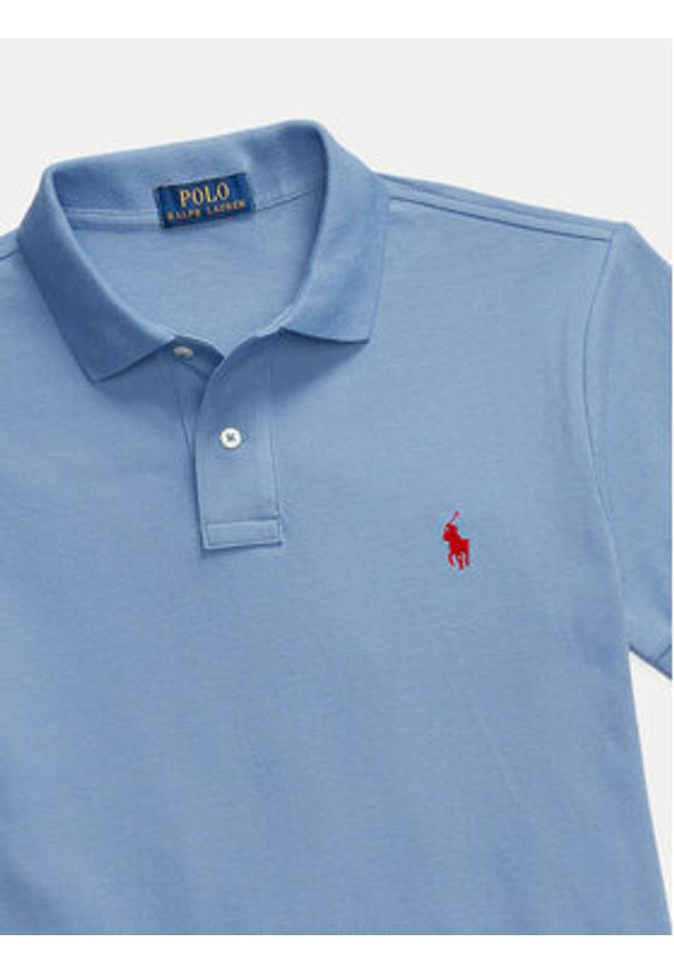 Polo Ralph Lauren Polo 710536856444 Błękitny Slim Fit. Typ kołnierza: polo. Kolor: niebieski. Materiał: bawełna