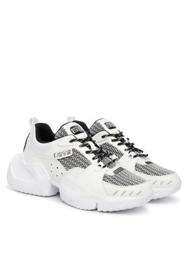 Versace Jeans Couture Sneakersy 80YA3SU4 ZSD89 Biały. Kolor: biały. Materiał: mesh