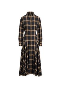 Polo Ralph Lauren Sukienka koszulowa 211A12167001 Brązowy A-Line Fit. Typ kołnierza: polo. Kolor: brązowy. Materiał: bawełna. Typ sukienki: koszulowe #6