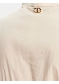 TwinSet - TWINSET Sukienka codzienna 251TT2101 Beżowy Regular Fit. Okazja: na co dzień. Kolor: beżowy. Materiał: bawełna. Typ sukienki: proste. Styl: casual
