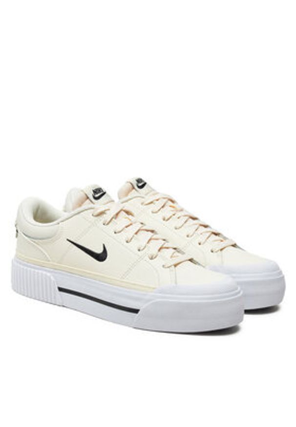 Nike Sneakersy Court Legacy Lift FV5526 101 Écru. Materiał: skóra. Model: Nike Court