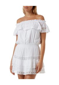 Melissa Odabash - MELISSA ODABASH - Biała sukienka mini Melody. Kolor: biały. Materiał: bawełna, koronka. Wzór: koronka. Długość: mini #2