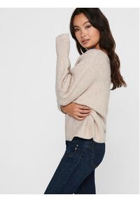 only - ONLY Sweter 15168705 Beżowy Regular Fit. Kolor: beżowy. Materiał: syntetyk #5