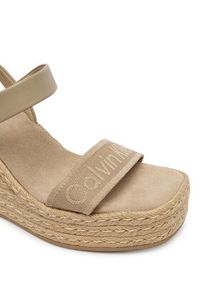 Calvin Klein Espadryle Wedge Espad 70 Webbing Lth HW0HW02901 Beżowy. Kolor: beżowy. Materiał: skóra #2