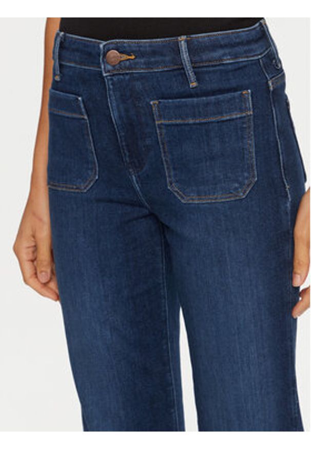 Wrangler Jeansy 112351028 Granatowy Flare Fit. Kolor: niebieski