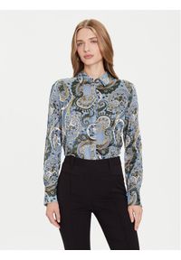 Guess Koszula W5BH78 W2770 Niebieski Regular Fit. Kolor: niebieski. Materiał: wiskoza
