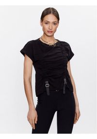 Babylon T-Shirt S_ER0571 Czarny Slim Fit. Kolor: czarny. Materiał: bawełna #1