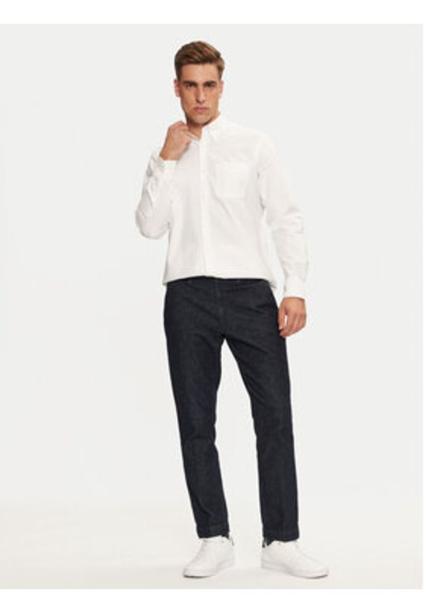 United Colors of Benetton - United Colors Of Benetton Koszula 5FGBUQ04C Biały Regular Fit. Kolor: biały. Materiał: bawełna