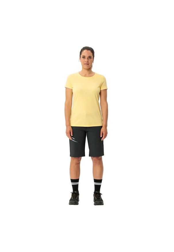 Koszulka szybkoschnąca damska Vaude Essential T-Shirt. Kolor: biały, żółty, wielokolorowy, beżowy