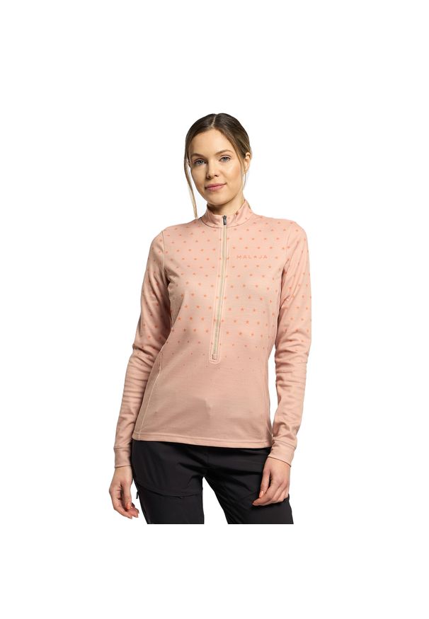 Bluza narciarska damska Maloja Copper. Kolor: pomarańczowy. Sezon: zima. Sport: narciarstwo