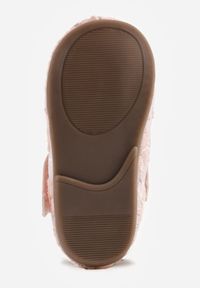 Born2be - Różowe Siateczkowe Balerinki z Paskiem na Rzep i Haftowanymi Kwiatkami Nasella. Okazja: na uczelnię. Zapięcie: rzepy. Kolor: różowy. Wzór: haft, kwiaty #6