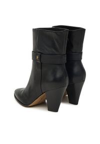 TOMMY HILFIGER - Tommy Hilfiger Botki Th T-Strap Leather Pointy Bootie FW0FW08984 Czarny. Kolor: czarny. Materiał: skóra #5