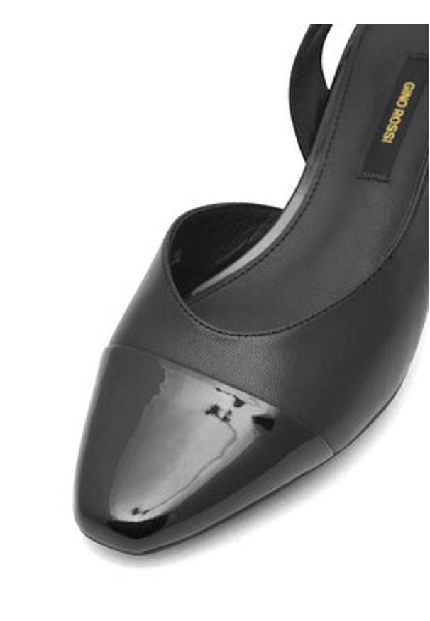 Gino Rossi - GINO ROSSI Czółenka 4893-01 Czarny. Kolor: czarny. Materiał: skóra