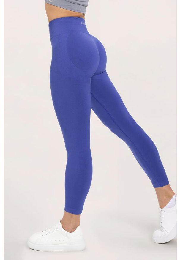 GYM GLAMOUR - Legginsy fitness damskie Gym Glamour flexible 2.0. Kolor: niebieski. Sport: fitness