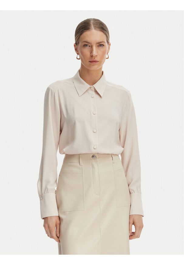 Rinascimento Koszula CFC0127447003 Beżowy Regular Fit. Kolor: beżowy. Materiał: syntetyk