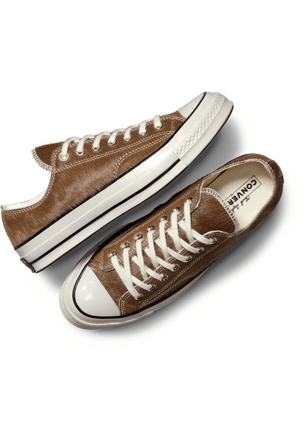 Buty sportowe Converse Chuck 70 Premium Leather. Kolor: brązowy. Materiał: materiał, syntetyk. Sport: skateboard