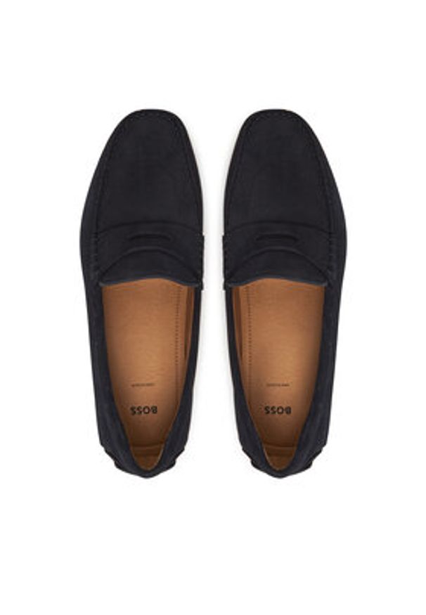 BOSS Mokasyny Noel_Mocc_sdpeb 50541750 Granatowy. Kolor: niebieski. Materiał: zamsz, skóra