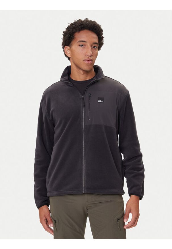 Jack Wolfskin Polar Sumetro Fz A64108 Czarny Relaxed Fit. Kolor: czarny. Materiał: syntetyk