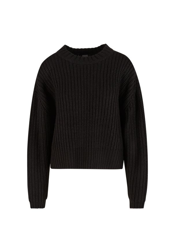Damski sweter oversize Urban Classics Wide Basic. Kolor: czarny. Materiał: polar. Sezon: zima